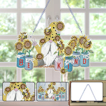 Load image into Gallery viewer, Acrylic Garden Gnome Single-Sided Diamond Painting Hanging Pendant (#1)