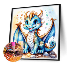 Load image into Gallery viewer, Diamond Painting - Full Round - sapphire blue dinosaur (40*40CM)
