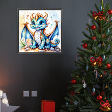 Load image into Gallery viewer, Diamond Painting - Full Round - sapphire blue dinosaur (40*40CM)