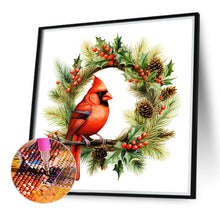 Load image into Gallery viewer, Diamond Painting - Full Round - cardinal in wreath (40*40CM)
