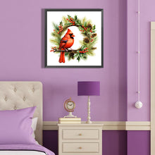 Load image into Gallery viewer, Diamond Painting - Full Round - cardinal in wreath (40*40CM)