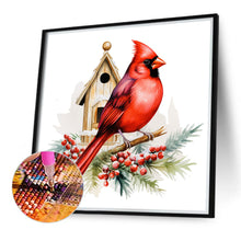 Load image into Gallery viewer, Diamond Painting - Full Round - Cardinal standing in front of house (40*40CM)