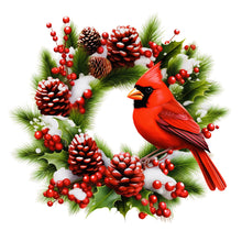Load image into Gallery viewer, Diamond Painting - Full Round - Cardinal on squirrel wreath (40*40CM)