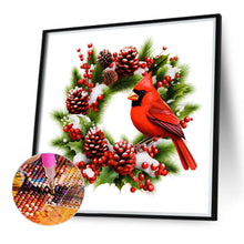 Load image into Gallery viewer, Diamond Painting - Full Round - Cardinal on squirrel wreath (40*40CM)