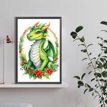 Load image into Gallery viewer, Diamond Painting - Full Round - Dinosaurs on holiday wreath (40*60CM)