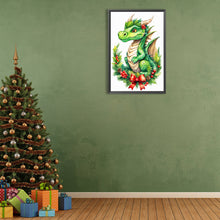 Load image into Gallery viewer, Diamond Painting - Full Round - Dinosaur on festive branch (40*60CM)
