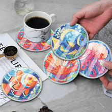 Load image into Gallery viewer, 6 PCS Acrylic Washable Diamond Painting Coasters Kits with Holder Waterproof Coaster (Sea Animal)