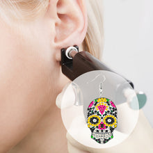 Load image into Gallery viewer, 10Pairs Halloween Skull Double Sided Diamond Painting Earrings The Dead Earrings