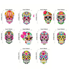 Load image into Gallery viewer, 10Pairs Halloween Skull Double Sided Diamond Painting Earrings The Dead Earrings
