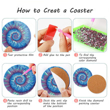 Load image into Gallery viewer, 8 PCS Acrylic Diamond Painting Coasters Kits with Holder for Adult(Typology Art)