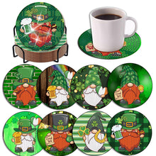Load image into Gallery viewer, 8 PCS Acrylic Diamond Painting Coasters Kits with Holder (Saint Patricks Day)
