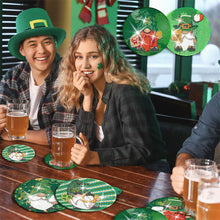Load image into Gallery viewer, 8 PCS Acrylic Diamond Painting Coasters Kits with Holder (Saint Patricks Day)