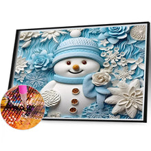 Load image into Gallery viewer, Diamond Painting - Full Round - 3D textured snowman (40*35CM)