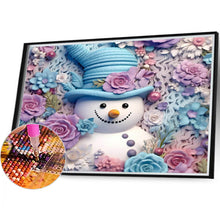Load image into Gallery viewer, Diamond Painting - Full Round - 3D textured snowman (40*35CM)