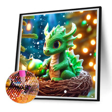 Load image into Gallery viewer, Diamond Painting - Full Round - dragon sitting in nest (30*30CM)