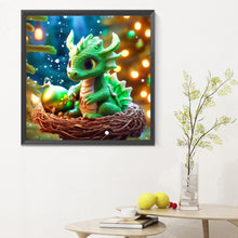Load image into Gallery viewer, Diamond Painting - Full Round - dragon sitting in nest (30*30CM)