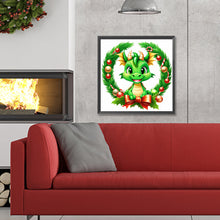 Load image into Gallery viewer, Diamond Painting - Full Round - dragon in garland (30*30CM)