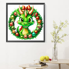 Load image into Gallery viewer, Diamond Painting - Full Round - Dragon surrounded by garlands (30*30CM)