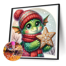 Load image into Gallery viewer, Diamond Painting - Full Round - Dragon holding star cookies (30*30CM)
