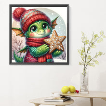 Load image into Gallery viewer, Diamond Painting - Full Round - Dragon holding star cookies (30*30CM)