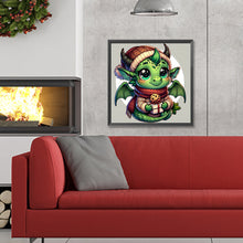 Load image into Gallery viewer, Diamond Painting - Full Round - dragon holding gift (30*30CM)