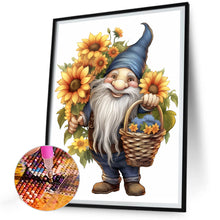 Load image into Gallery viewer, Diamond Painting - Full Round - Gnome holding sunflowers (30*40CM)