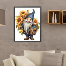 Load image into Gallery viewer, Diamond Painting - Full Round - Gnome holding sunflowers (30*40CM)