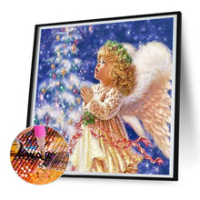 Load image into Gallery viewer, Diamond Painting - Full Round - Christmas angel kid (30*30CM)