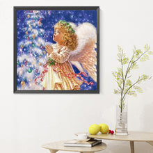 Load image into Gallery viewer, Diamond Painting - Full Round - Christmas angel kid (30*30CM)