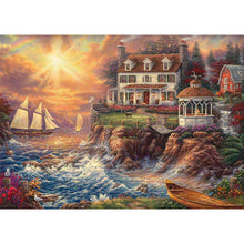 Load image into Gallery viewer, AB Diamond Painting - Full Round - seaside town (70*50CM)