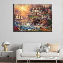 Load image into Gallery viewer, AB Diamond Painting - Full Round - seaside town (70*50CM)