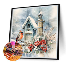 Load image into Gallery viewer, Diamond Painting - Full Round - winter snow bird (30*30CM)