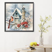 Load image into Gallery viewer, Diamond Painting - Full Round - winter snow bird (30*30CM)