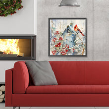 Load image into Gallery viewer, Diamond Painting - Full Round - winter snow bird (30*30CM)