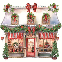 Load image into Gallery viewer, Diamond Painting - Partial Special Shaped - Christmas shop (25*25CM)
