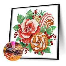 Load image into Gallery viewer, Diamond Painting - Partial Special Shaped - Christmas atmosphere cookie man (30*30CM)