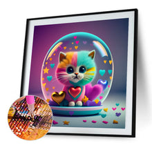 Load image into Gallery viewer, AB Diamond Painting - Full Round - Loving colorful cats (30*30CM)