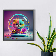Load image into Gallery viewer, AB Diamond Painting - Full Round - Loving colorful cats (30*30CM)