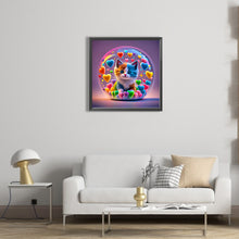 Load image into Gallery viewer, AB Diamond Painting - Full Round - Loving colorful cats (30*30CM)