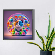 Load image into Gallery viewer, AB Diamond Painting - Full Round - Loving colorful cats (30*30CM)