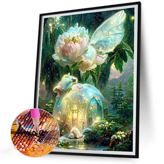 Diamond Painting - Full Round - Dream water flower house (30*40CM)