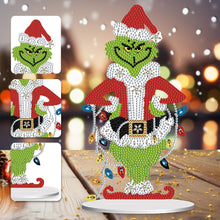 Load image into Gallery viewer, Acrylic Grinch Round+Special Shape Diamond Painting Tabletop Ornaments Kit (#1)