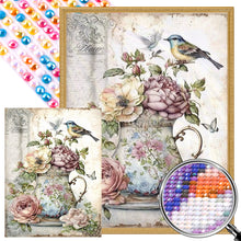 Load image into Gallery viewer, AB Diamond Painting - Full Round - Birds singing and flowers fragrant (30*40CM)