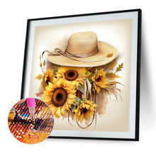 Load image into Gallery viewer, AB Diamond Painting - Full Square - Sunflower and straw hat (40*40CM)