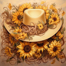 Load image into Gallery viewer, AB Diamond Painting - Full Square - Sunflower and straw hat (40*40CM)