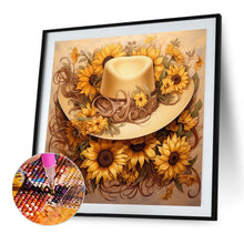 Load image into Gallery viewer, AB Diamond Painting - Full Square - Sunflower and straw hat (40*40CM)