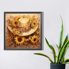 Load image into Gallery viewer, AB Diamond Painting - Full Square - Sunflower and straw hat (40*40CM)