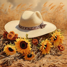 Load image into Gallery viewer, AB Diamond Painting - Full Square - Sunflower and straw hat (40*40CM)