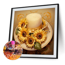 Load image into Gallery viewer, AB Diamond Painting - Full Square - Sunflower and straw hat (40*40CM)