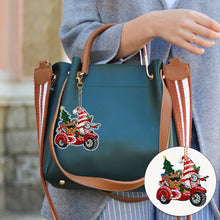 Load image into Gallery viewer, 12PCS Double Sided Diamond Painting Art Keychain Pendant for Beginner(Red Truck)